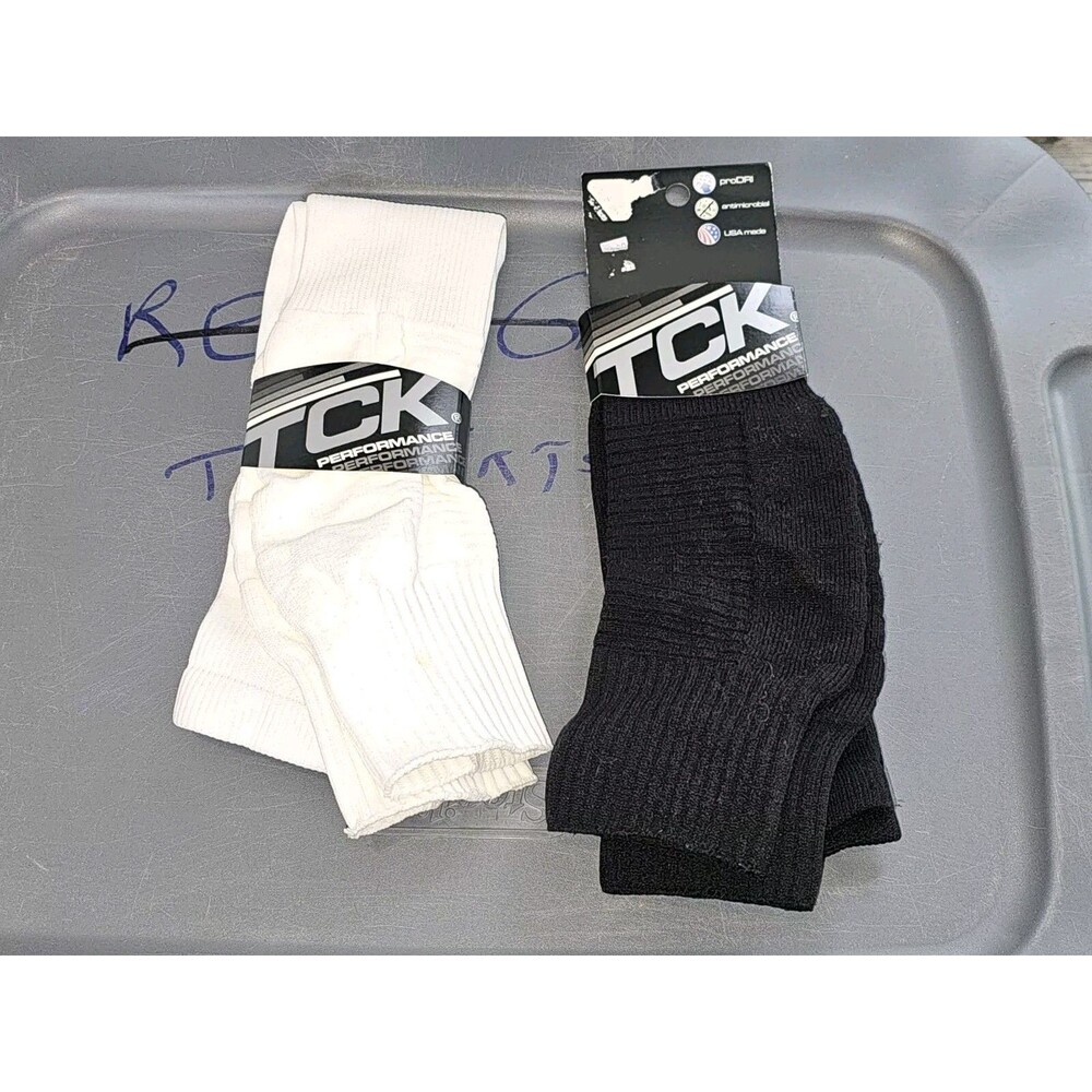 TCK Over The Knee ProDri Performance Sports Socks 2 Large Black White